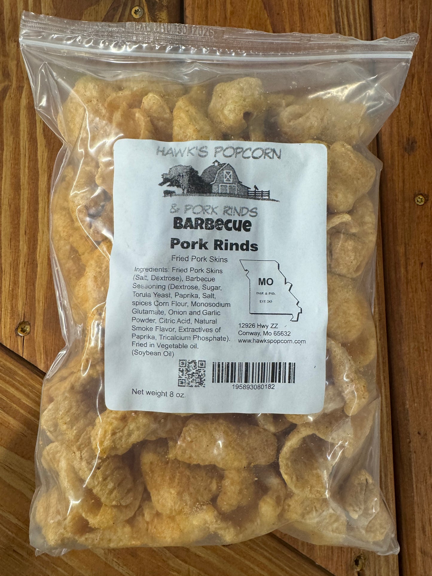 Hawk's Popcorn & Pork Rinds - Barbecue