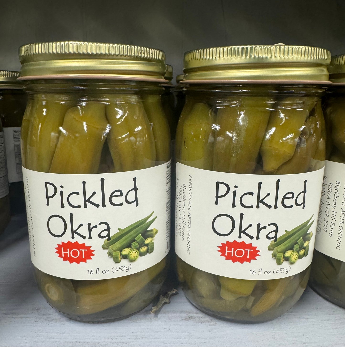 Hot Pickled Okra - Blackberry Hill Farms