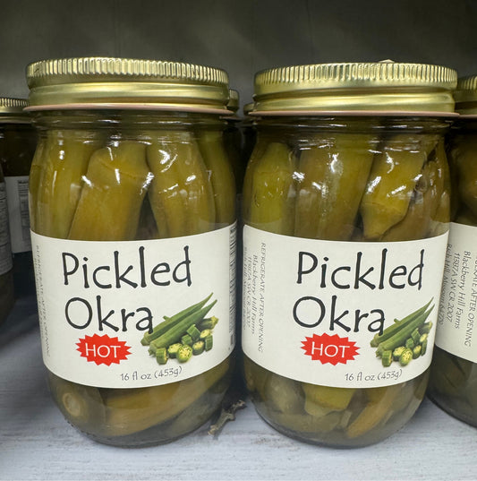 Hot Pickled Okra - Blackberry Hill Farms